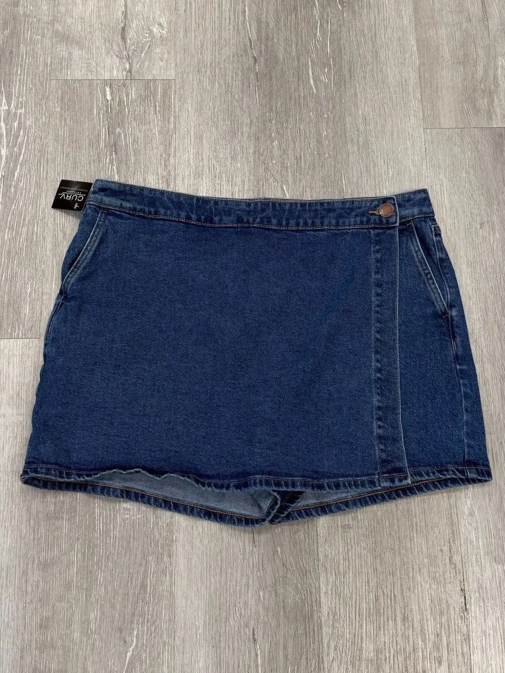 Lane Bryant Dark Wash Denim Wrap Skort - Size 12